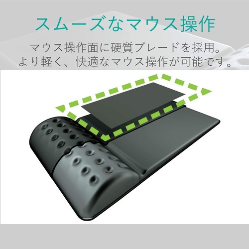 Elecom Mouse Pad Wrist Rest Integrated Reduce Fatigue COMFY Hard Black - Picture 5 of 6