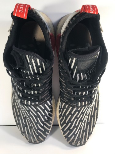 Mens Adidas NMD R2 Primeknit boost core shoes,Black & White Stripes Size 14 - Picture 7 of 11