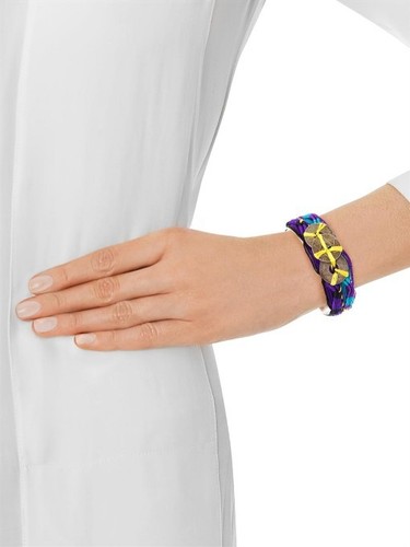 DANNIJO Multicolor Tulum Coin Embellished Cuff Bracelet Red yellow NWOT 295 - Picture 2 of 12