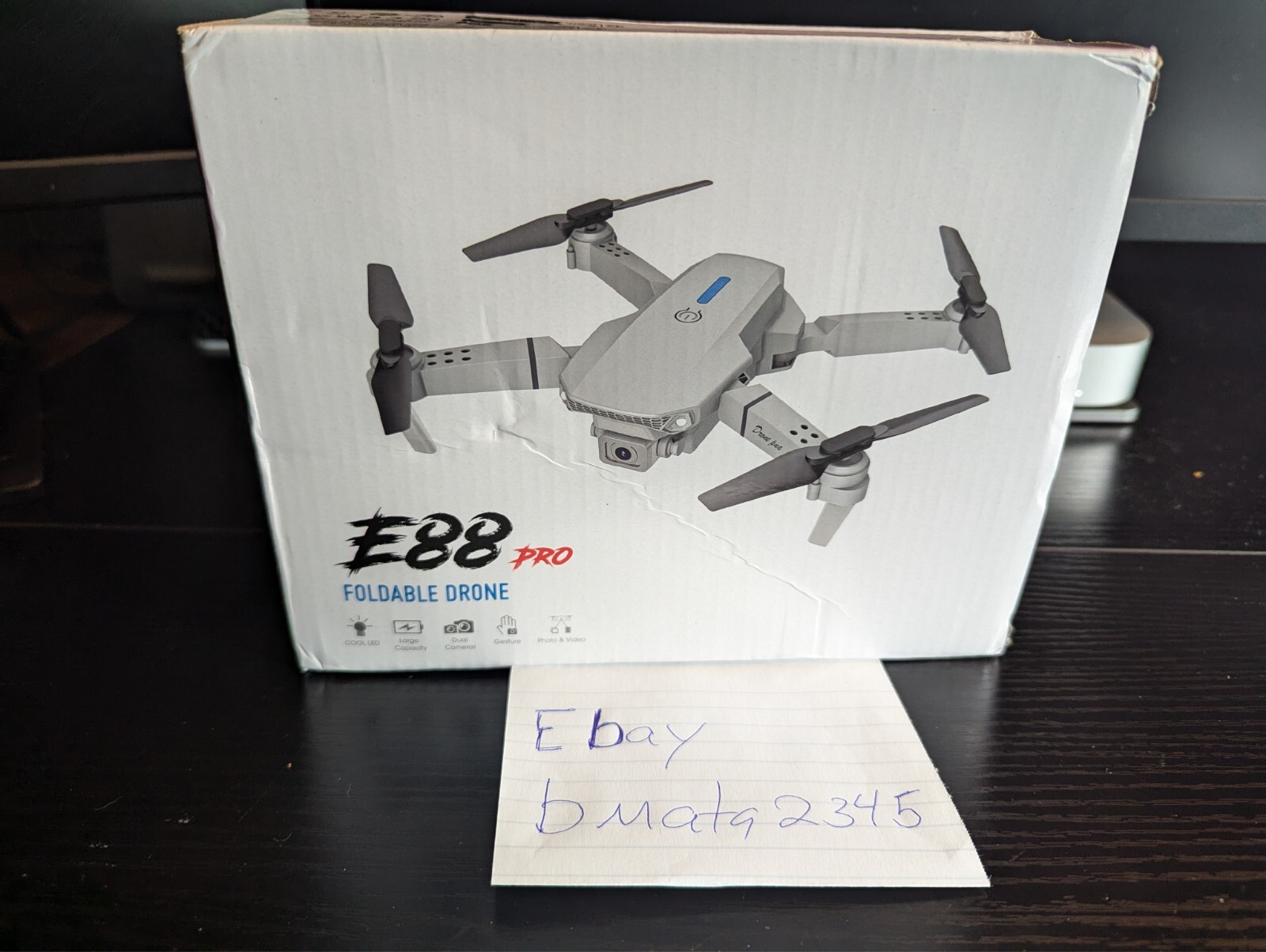 E88 Pro WIFI FPV Quadcopter With Fordable HD Wide Angle Dual Camera Drone RC-image