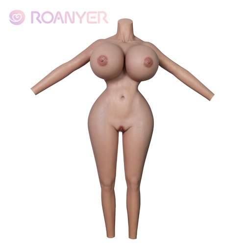 Roanyer Silicone X Cup Breast Form Body Suit Drag Queen Crossdresser Cosplay - Picture 2 of 18