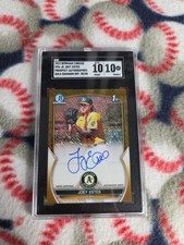 2023 Bowman Chrome Prospect Autographs Joey Estes Gold Shimmer /50 SGC 10/10