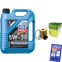 Inspektionspaket 5L Liqui Moly Longtime 5W-30 FüR Toyota Yaris 1.4 D-4D Auris IQ
