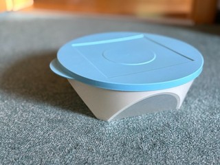 Tupperware Mediterrano Schüssel 2 5 L mit Sichtfenster und Deckel weiß/türkis