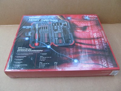 NEW Gedore 44-piece torsion bit set w/ ratchet screw driver & storage case R3300