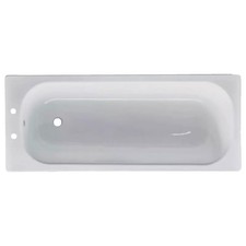 Modern Rectangular SE Bath 1600x700x355mm 2 Tap Holes - White