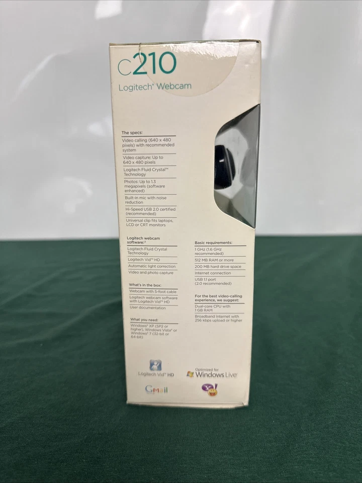 Logitech C210, 1.3MP Webcam- 960-000617, NEW, SEALED, (Damaged Box) - Image 4 of 4