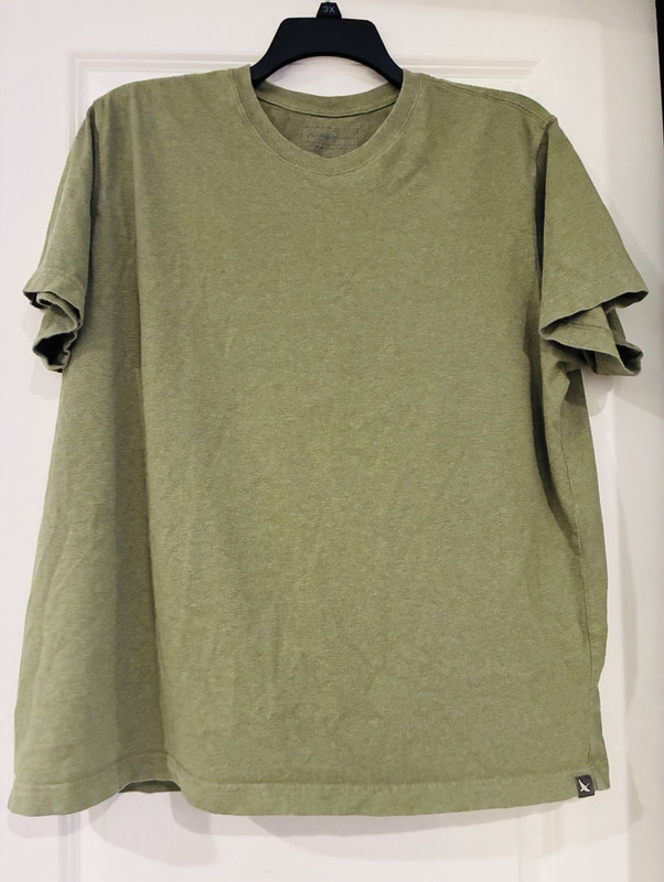Eddie Bauer Legend Wash Men's 2XL Green Solid Short Sleeve Crew Neck T-Shirt