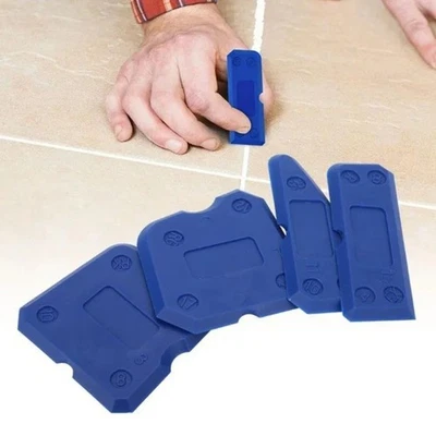 4pcs Silicone Glass Cement Scraper Sealant Grout Remover Tool Home Finishing Cau - image 1 of 4