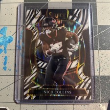 2025 Panini Select - Nico Collins #35 - Zebra Case Hit SSP - Houston Texans