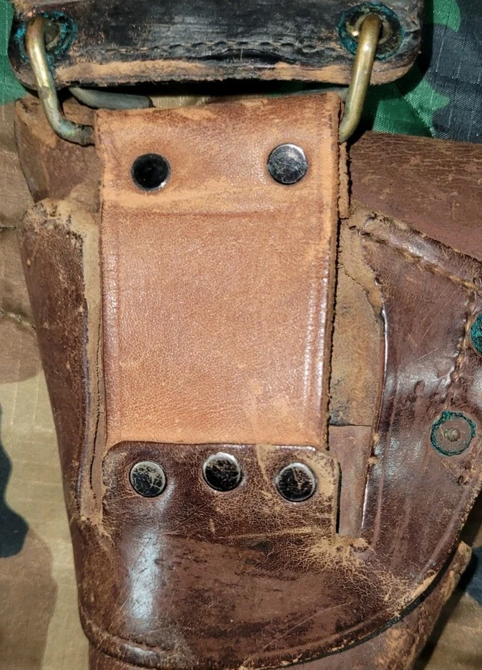 Funda militar Us Gi Vintage Colt 1911 con arnés para mano derecha cuero Foto 4 de 4