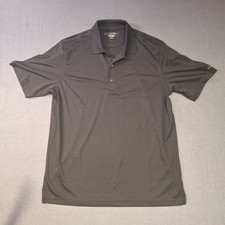 GREG NORMAN Play Dry Black Polo Golf Shirt Men's Size L EUC