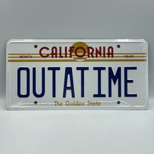 ‘OUT A TIME’ • US Car License Plate • Back to the Future • New