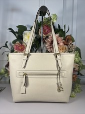 NWT-COACH Pebble Leather TAYLOR TOTE Shoulder Bag - Chalk White