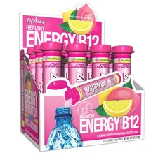 Energy Drink Powder Sugar-Free 12Pc Pink Lemonade 3in1 Rapid Hydration Electroly