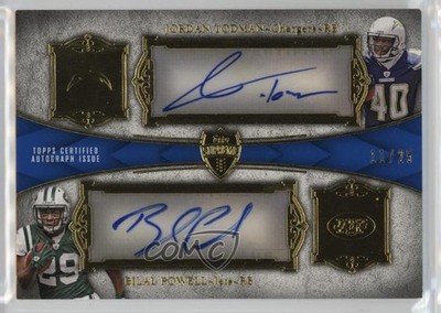 2011 Topps Supreme Dual 11/25 Jordan Todman Bilal Powell Rookie Auto RC j4h