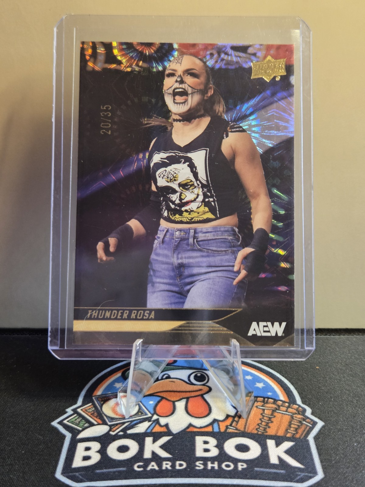 2025 Upper Deck AEW Thunder Rosa Gold Pyro /35 #52