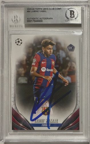 2023-24 Topps UCC #64 Lamine Yamal Signed Rookie RC Beckett BAS Authentic Auto