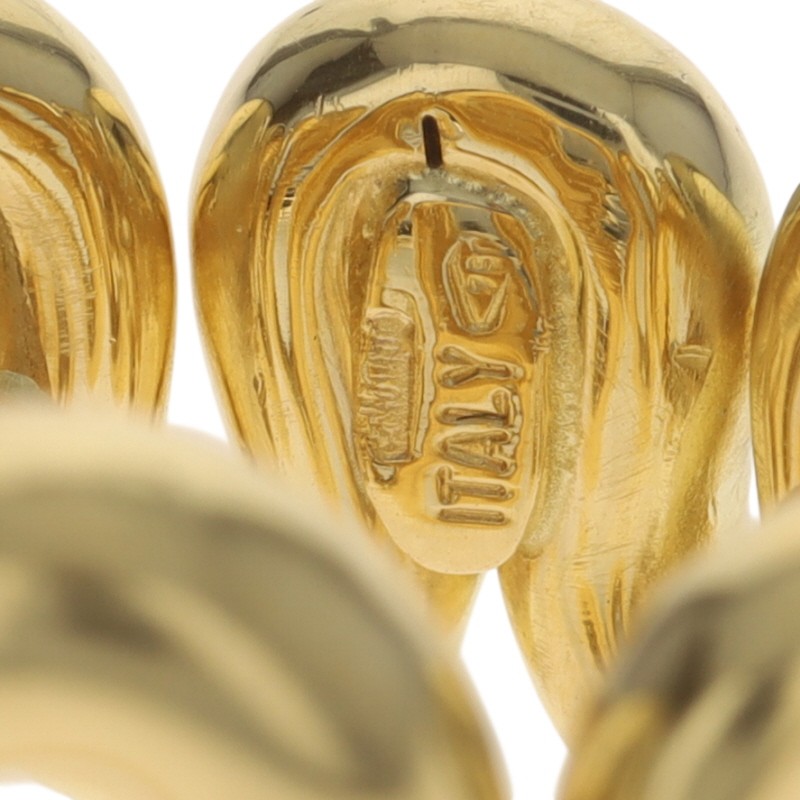 Yellow Gold Squiggle Wave Statement Ring - 18k SZ… - image 6