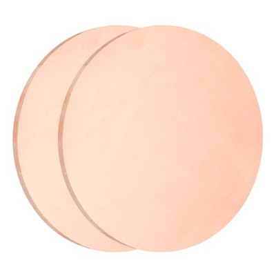 2Pcs Copper Round Plate, 0.12'' Thick 2'' Dia C1100 Pure Copper Sheet