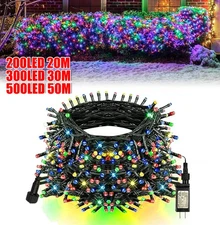 Multicolor 200/300/500 LED Christmas String Lights Waterproof 8 Mode Fairy Light