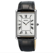 SEIKO Men's Women's Wristwatch Square Type Black