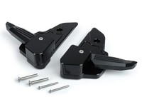 FußRasten-Set -MOTO Nostra, Cnc, Schwarz GläNzend- Vespa Primavera 50-150, Sprin