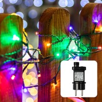 Lichterkette Bunt RGB Deko Beleuchtung 80 LED AußEn Outdoor Gartentrafo Party
