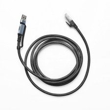USB A C to RJ45 Ethernet Cable 100Mbps 1.8M Braided Aluminum Nylon Laptop Phone