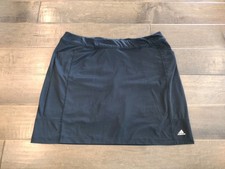 ADIDAS Women's black Dri-fit Casual athletic skirt skort w/ phone pockets - L