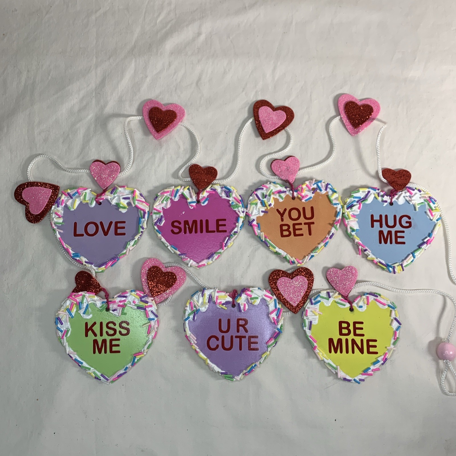 Candy Land Sweet Treats Iced ￼ ￼Conversation Heart Garland 70” Valentine’s Day ￼ thumbnail 18