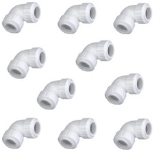 Compression Elbow 15mm 22mm Plastic Pipe Fittings | WRAS Approved | Multi-Packs