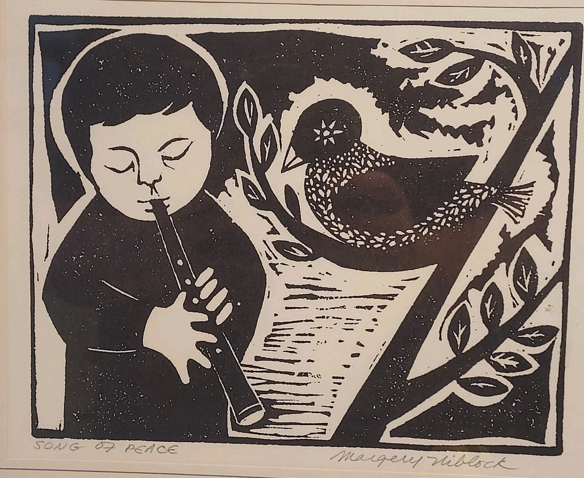 Margery Niblock Song of Peace Print Woodcut | eBay