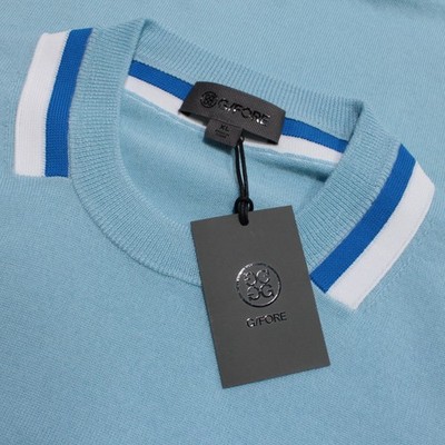 G/Fore NWT Pullover Sweater Size XL in Light Blue Wool & Polyester Blend
