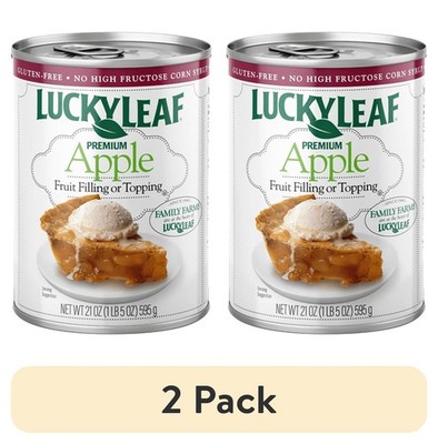 (2 pack) Lucky Leaf Apple Pie Filling, 21 oz   Rich Flavor Baking Ingredient