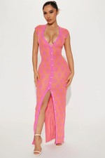 Fashion Nova Amara Maxi Dress - Pink combo Size S