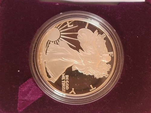 1986-S Silver Walking Liberty American Eagle 1 oz Dollar Proof w/COA Box