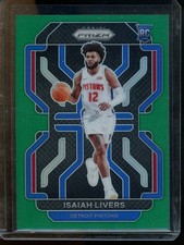 2021-22 Panini Prizm Isaiah Livers Green Rookie Detroit Pistons #296