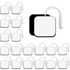 TENS Unit Electrode Pads 2x2" - 20 Pack SM Electrodes 50 Reusable EMS  TENS Pa...