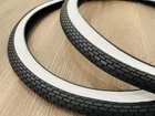 New Pair of 26X2X1 3/4 SCHWINN S7 White Wall Tires 26" x 1-3/4