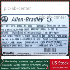 ALLEN BRADLEY MPC-B580J-M-X146 SERVO MOTOR 51.8NM 3800RPM  460V US Free Tax