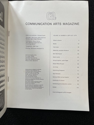 Konvolut 6 Vintage 1974 Kommunikation Kunst Zeitschriften Vol. 16 Art + Design V4 - Bild 15 von 22