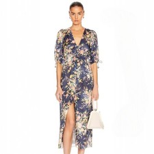 Zimmermann Zinnia Dress Size 3 / 14 AU / 10 US Shirred Waist Floral Linen