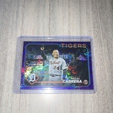 Topps 2024 Series 1 Miguel Cabrera Detroit Tigers #201 Purple Holofoil /799