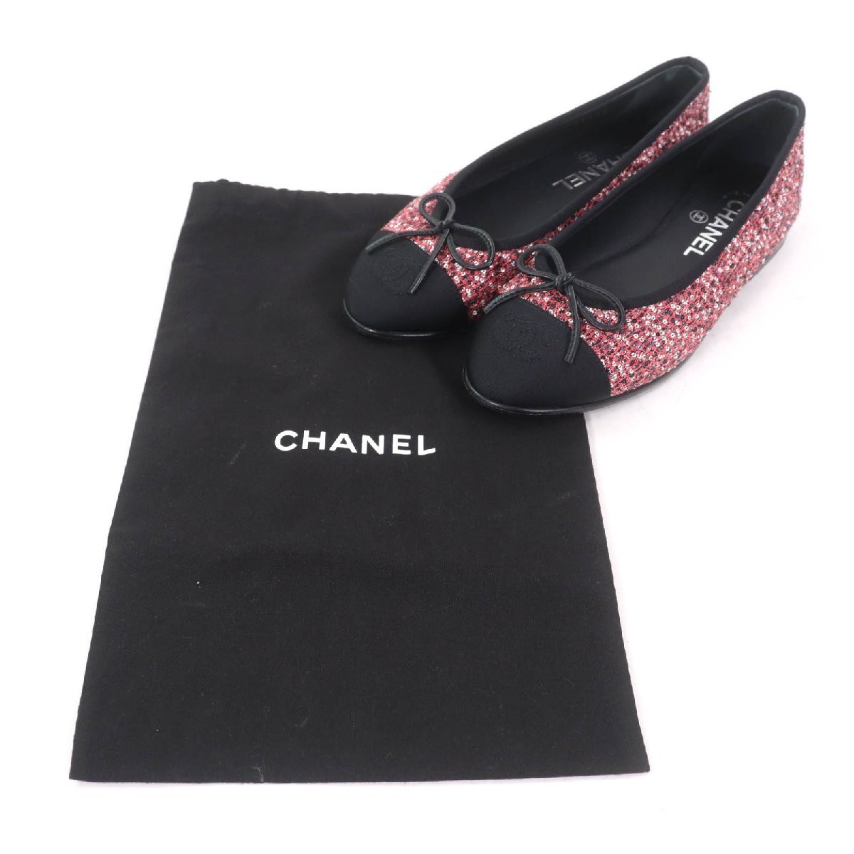 CHANEL Sequin Flats, Size 36.5, US 6.5, Pink, Women's thumbnail 14