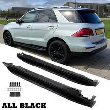 Aluminium Side Steps Running Boards For Mercedes ML GLE W166 2012-2019 All Black