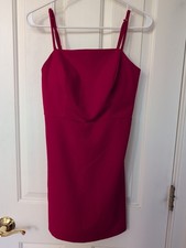 Crystal Doll Womens Red Dress Cocktail Spaghetti Straps M