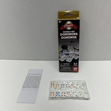 Double Six Colour Dot Dominoes Game Set - 28pcs Plastic Fun Family Party NEW