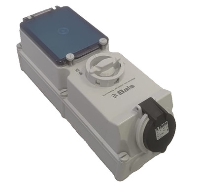 Bals Wandsteckdose 32A 4-pol 3P+PE 480V IP44 mit Verriegelung Typ 17169