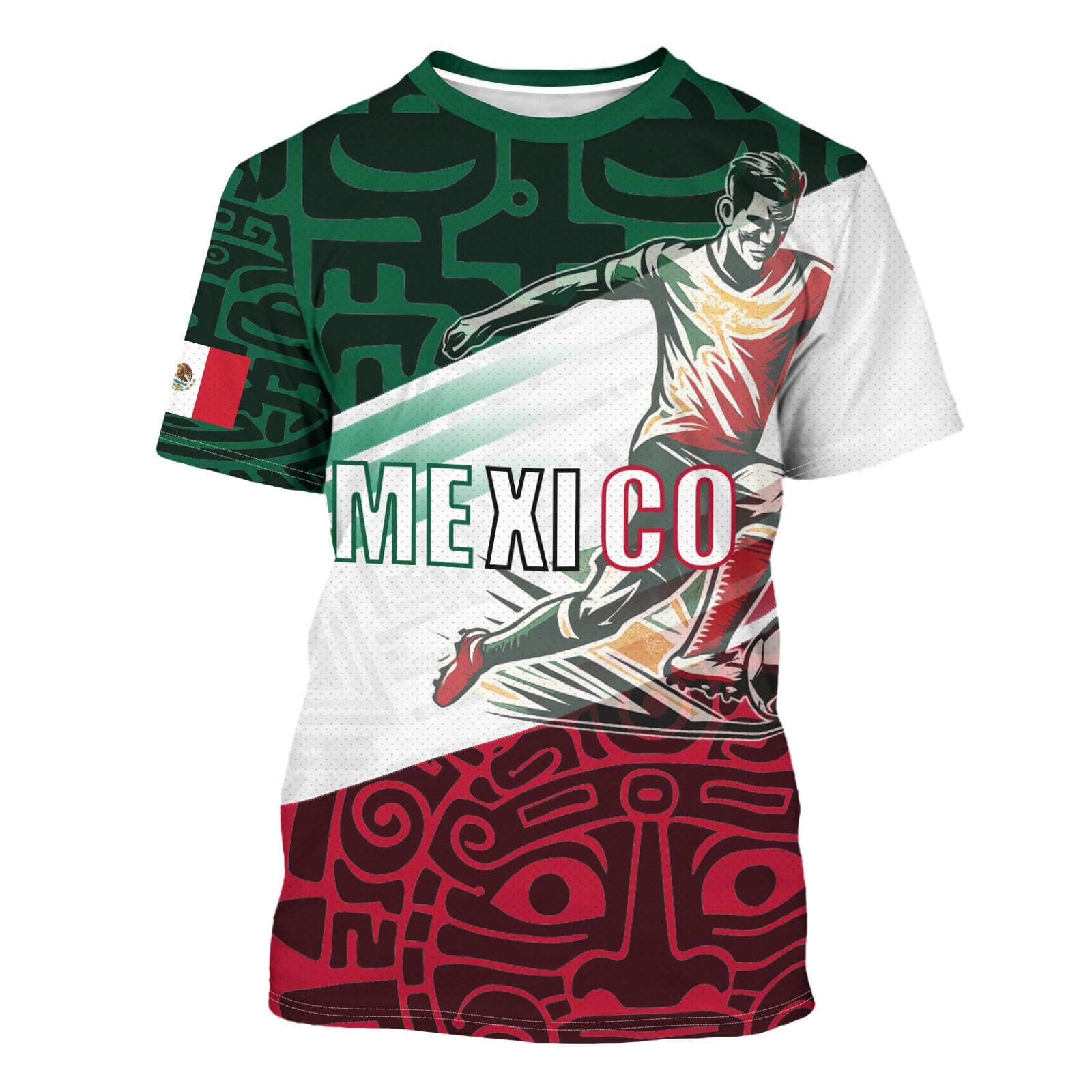ABCPXY Men Soccer Jersey National Flag Medium Megreen